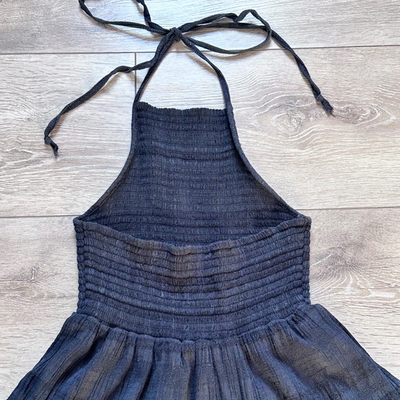 American Eagle Smocked Halter Plaid Mini Dress - Picture 14 of 14